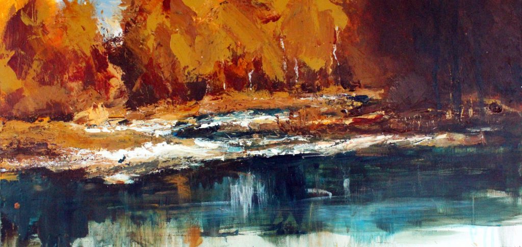 Herbst, Acryl, Leinwand, 40 x 80, 2019