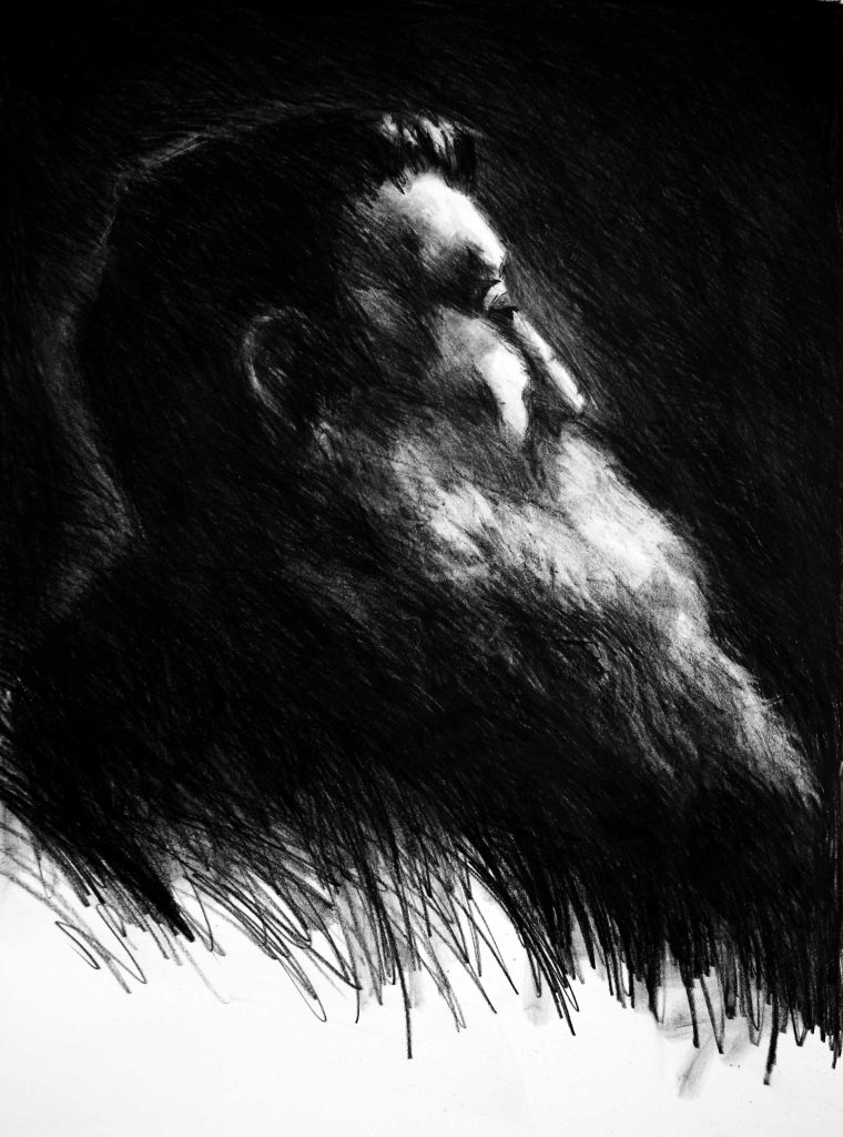 Auguste Rodin, Graphit, Papier,-50 x 40cm, 2024