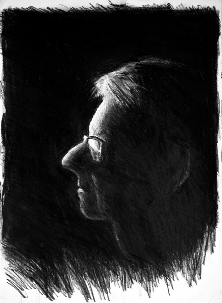 Bernhard, Graphit, Papier, 40 x 28 cm, 2025